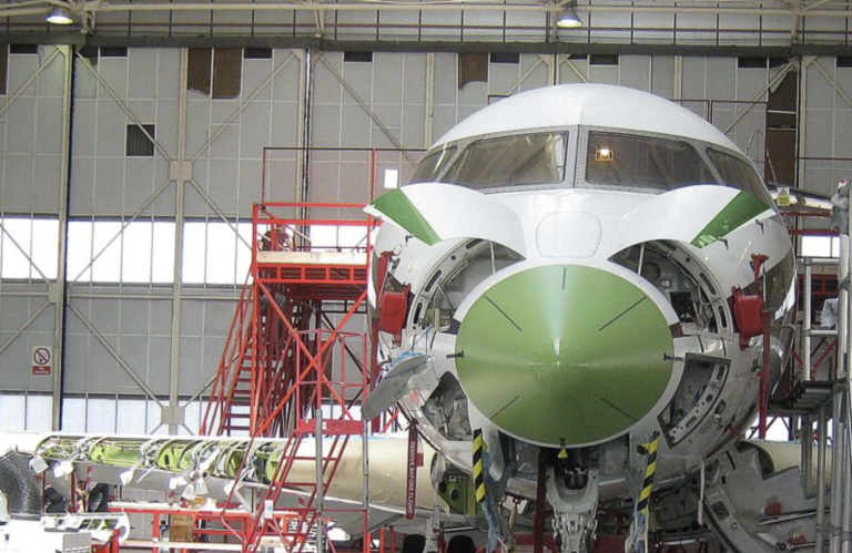 aircraft being worked on during pre-purchase inspections