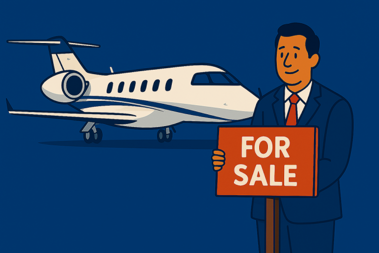 Selling A Jet Yourself? Think Again. - FOR SALE SIGN